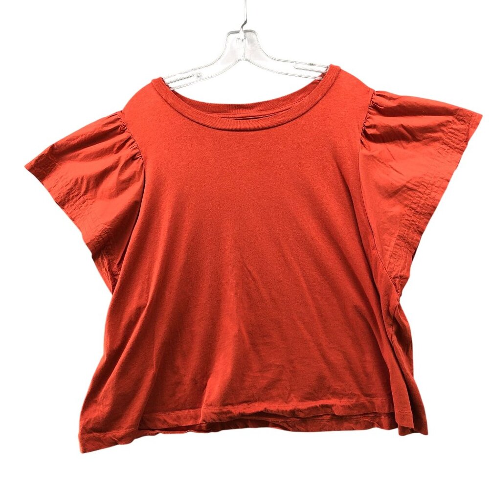 Old Navy T Shirt Womens XXL Crewneck Short Sleeve Flutter Cotton Bronzed Amber